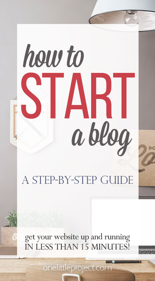 This step by step guide makes it SO EASY to start a blog! It only takes 15 minutes to do all the steps and you end up with a fully functional website!