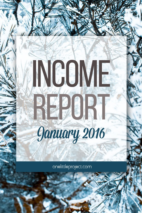 One Little Project - Income Report for January 2016