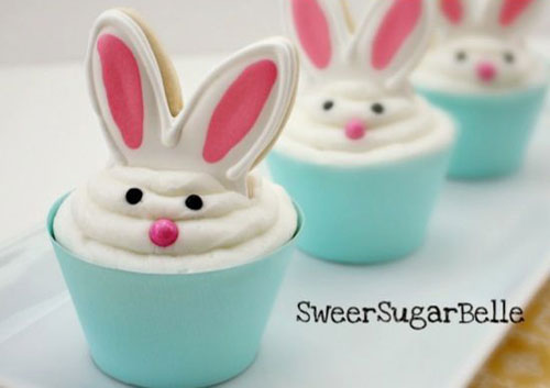 35 Adorable Easter Cupcake Ideas - Bunny Ear Cupcakes
