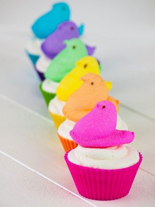 35 Adorable Easter Cupcake Ideas - Easter Cupcakes with Marshmallow Chick