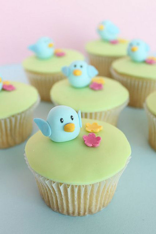 35 Adorable Easter Cupcake Ideas - Little Birdie Cupcakes