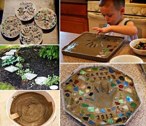 20 Best DIY Garden Crafts - DIY Stepping Stone