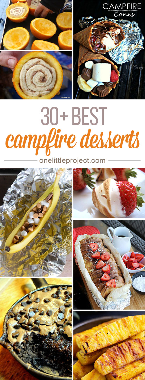 These recipes for campfire desserts are seriously making me drool. I had no idea you could cook SO MANY DIFFERENT DESSERTS over a campfire! Yum!