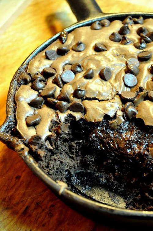 30+ Best Campfire Desserts - Cast Iron Skillet Brownies