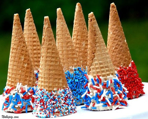 50+ Best 4th of July Desserts - Patriotic Cone