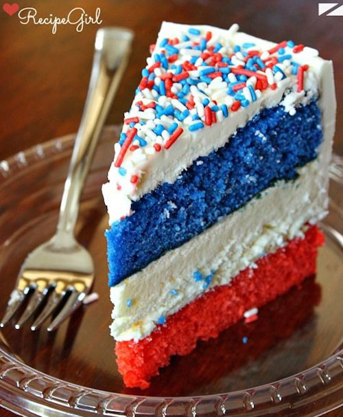 50+ Best 4th of July Desserts - Red, White and Blue Cheesecake