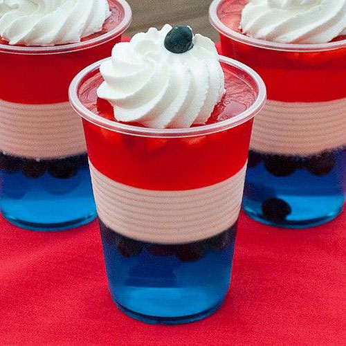 50+ Best 4th of July Desserts - Red, White and Blue Jello Salad