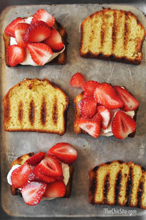 21 Things You Didn't Know You Could Grill - Grilled Poundcake Strawberry Shortcake
