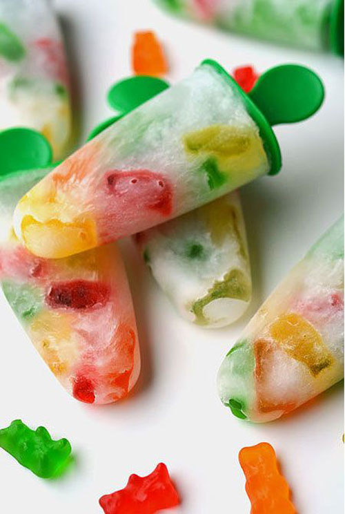25 Best Homemade Popsicle Recipes - Gummy Bear Popsicles