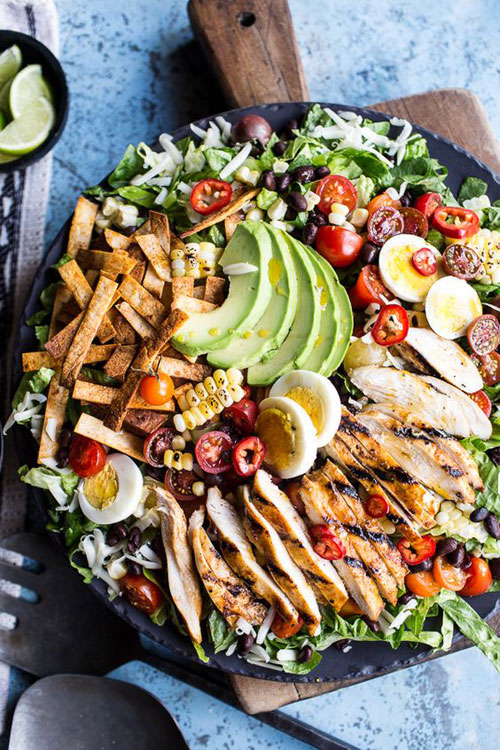25 Meal Sized Loaded Salads - Mexican Grilled Chicken Cobb Salad