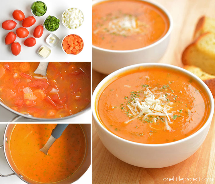 This tomato basil soup is one of my all time FAVOURITE soup recipes! It's easy to make and always tastes amazing! Serve it hot with fresh garlic bread and Mmmm... It's the perfect soup for a summer meal! 