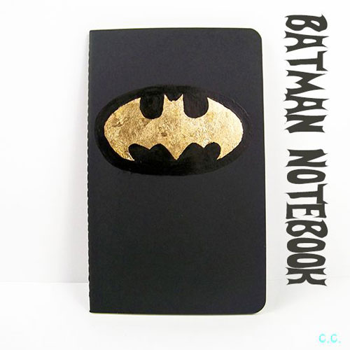 25 Back to School Craft Ideas - DIY Batman Notebook