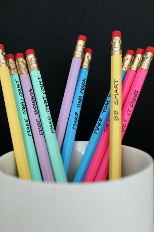 25 Back to School Craft Ideas - DIY Painted Pencils