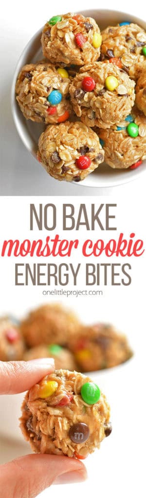 No Bake Monster Cookie Energy Balls