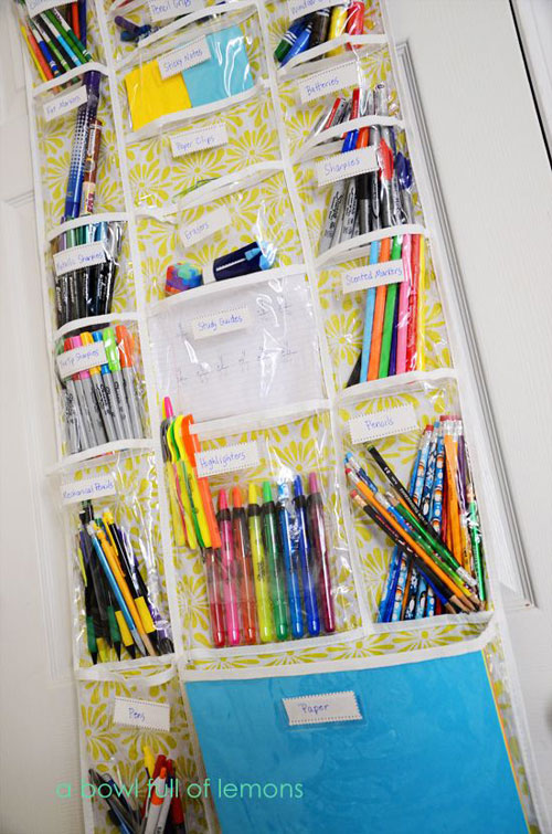 24 Back to School Organization Ideas - Over the Door Back to School Organizer