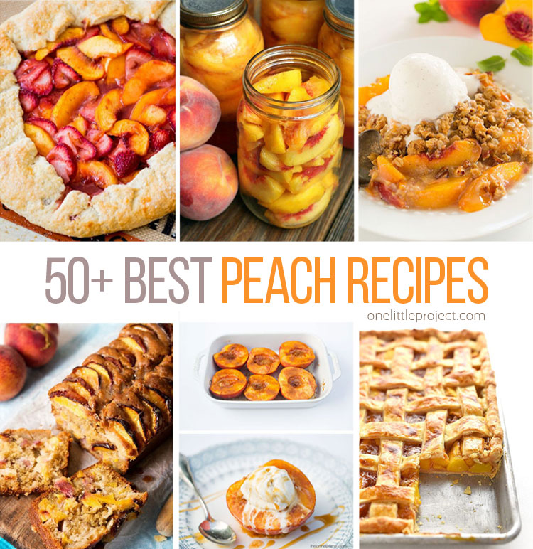 This list has the BEST peach recipes! There are so many different things to try and they all look AMAZING! I have no idea where to even start! So good. Yum!