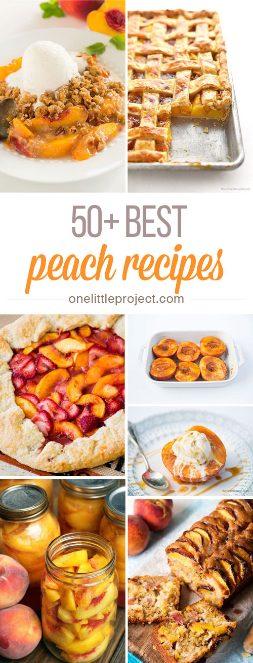 This list has the BEST peach recipes! There are so many different things to try and they all look AMAZING! I have no idea where to even start! So good!