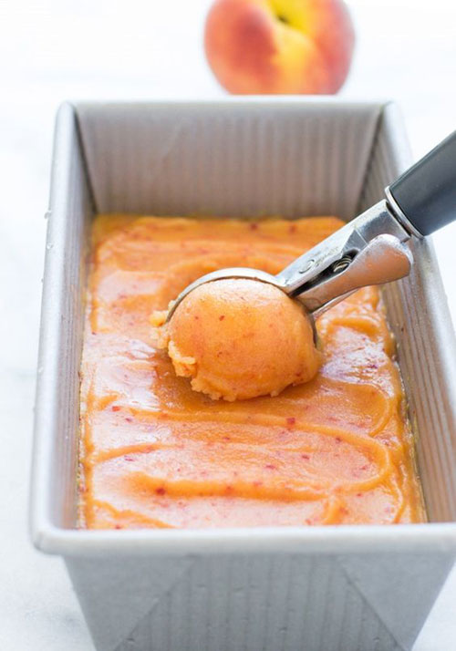 50+ Best Peach Recipes - Fresh Peach Sorbet