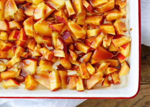 50+ Best Peach Recipes - No-Bake Peach Pretzel
