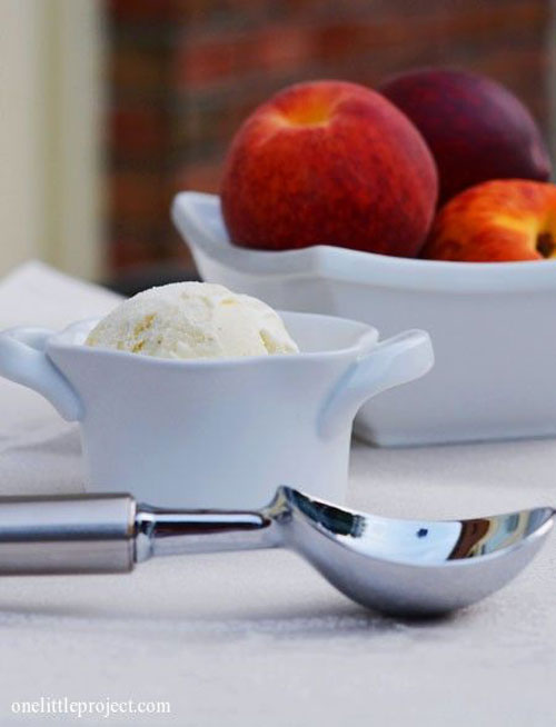 50+ Best Peach Recipes - Peach Ice Cream