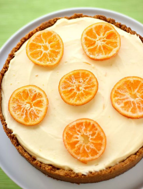 50+ Best Recipes for Fresh Clementines - Clementine Mousse Cheesecake