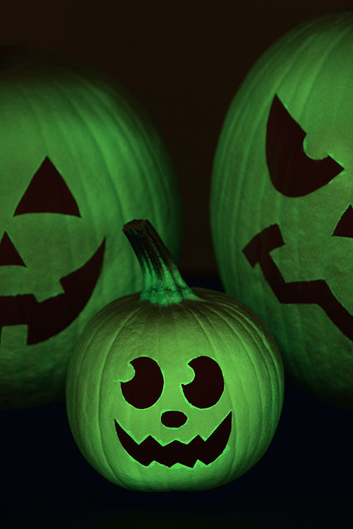 These glow in the dark pumpkins are SO COOL! They look amazing in the dark, and look ghostly in the light. Such a fun and easy no-carve pumpkin idea for Halloween!