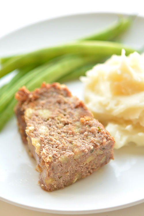 This easy meat loaf recipe is made with STUFFING MIX and it's so good! Only 3 ingredients and it's ready to go in the oven in about 2 minutes! Such a delicious and easy dinner idea!