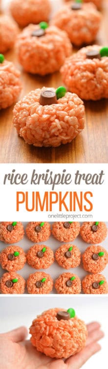 Rice Krispie Treat Pumpkins | An Easy Halloween Treat Idea