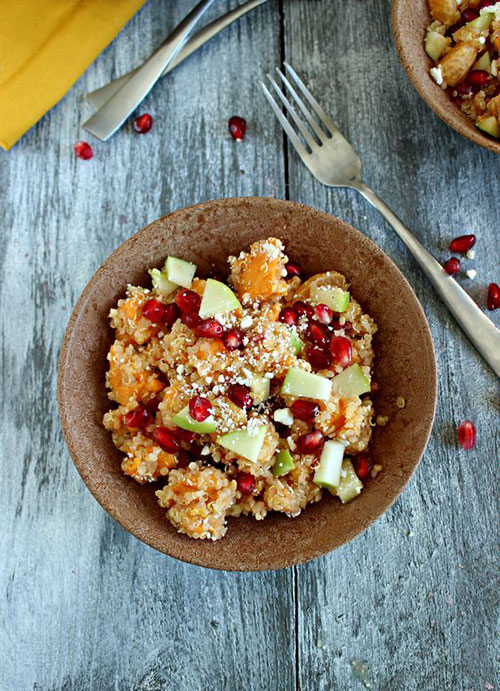 50+ Best Recipes for Fresh Clementines - Winter Clementine Quinoa Salad with Sweet Potato