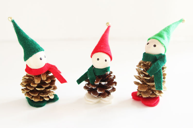 How To Make Pinecone Elves - Christmas Elf Decorations Homemade