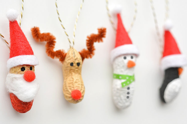 Peanut Christmas Ornaments
