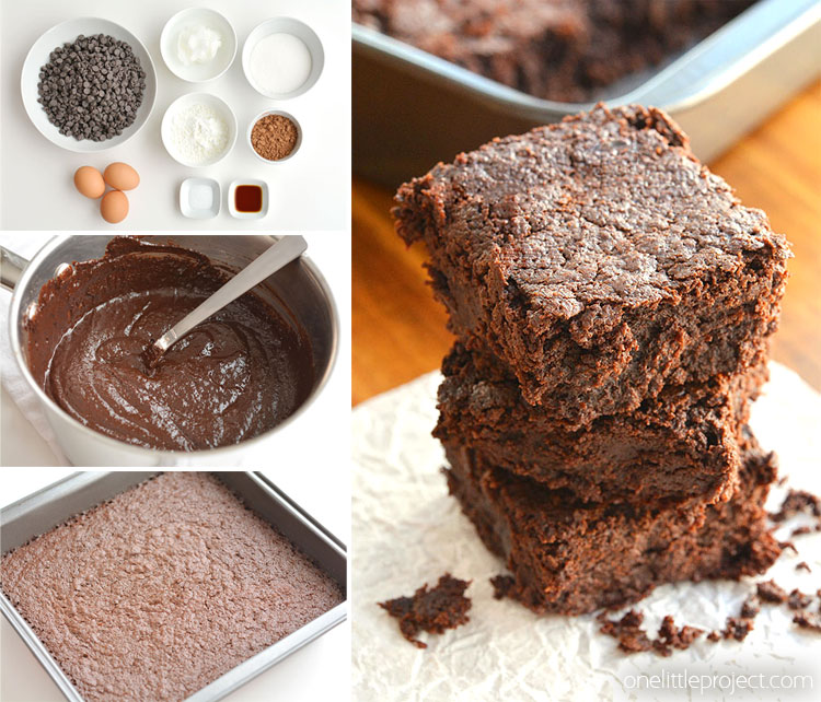 These flourless brownies are SO GOOD! They are fudgy, decadent and entirely satisfying! And they use normal ingredients you probably already have at home!