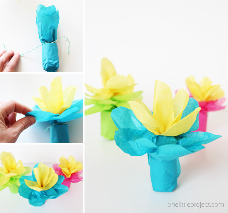 Wrap up any small gift using this simple flower wrapping method! It's SO easy and would be perfect for Mother's Day or a Bridal Shower!