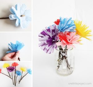 Cupcake Liner Flowers - One Little Project
