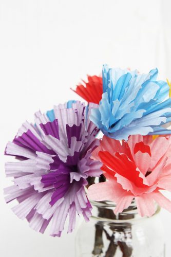 Cupcake Liner Flowers - One Little Project