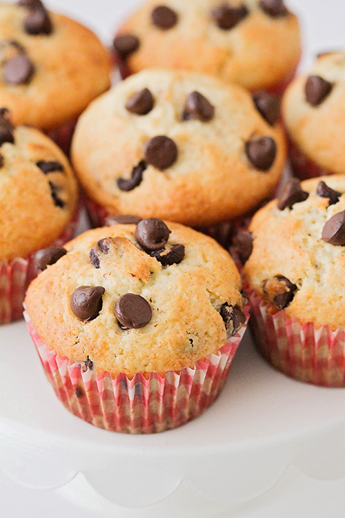 These light and tender chocolate chip banana muffins are perfect for breakfast, dessert, or a quick snack. They're so easy to make and delicious too!