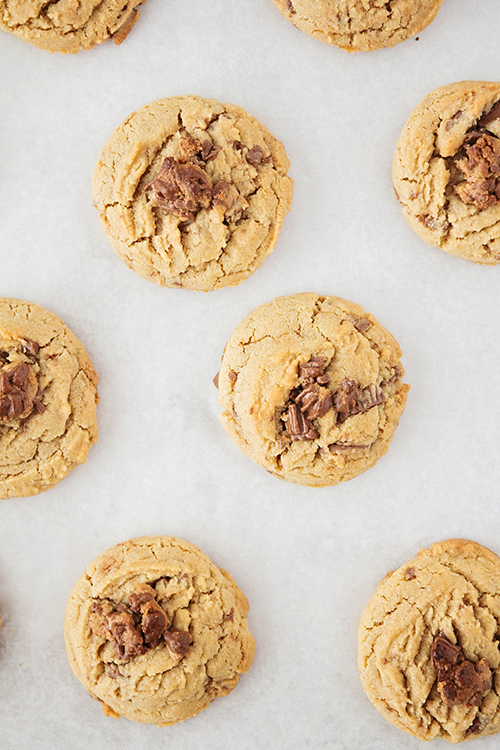 These Reese's peanut butter cookies are soft in the middle, crisp on the edges, and loaded with Reese's. The perfect treat for any peanut butter lover!