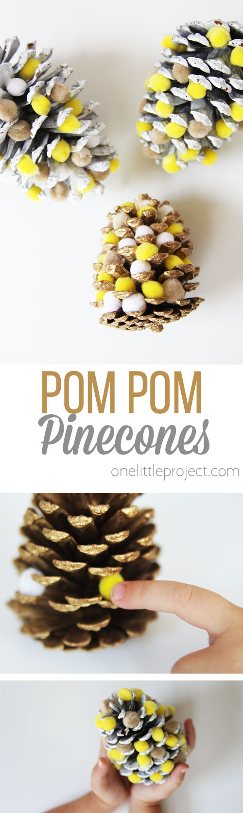 These pom pom pinecones are the perfect fall craft for preschoolers to make and they couldn't be cuter!