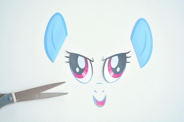No-Carve My Little Pony Pumpkins with Free Printable Face Template