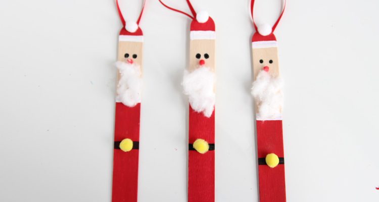 Santa Popsicle Stick Ornaments
