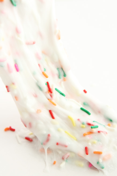 This rainbow sprinkle slime is SO cute and super easy to make. Your kids will be obsessed with making it!