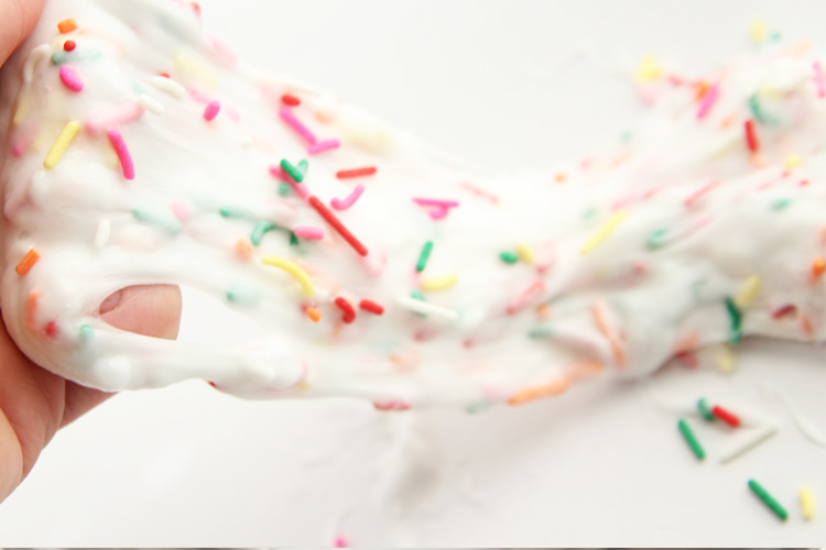 This rainbow sprinkle slime is SO cute and super easy to make. Your kids will be obsessed with making it!