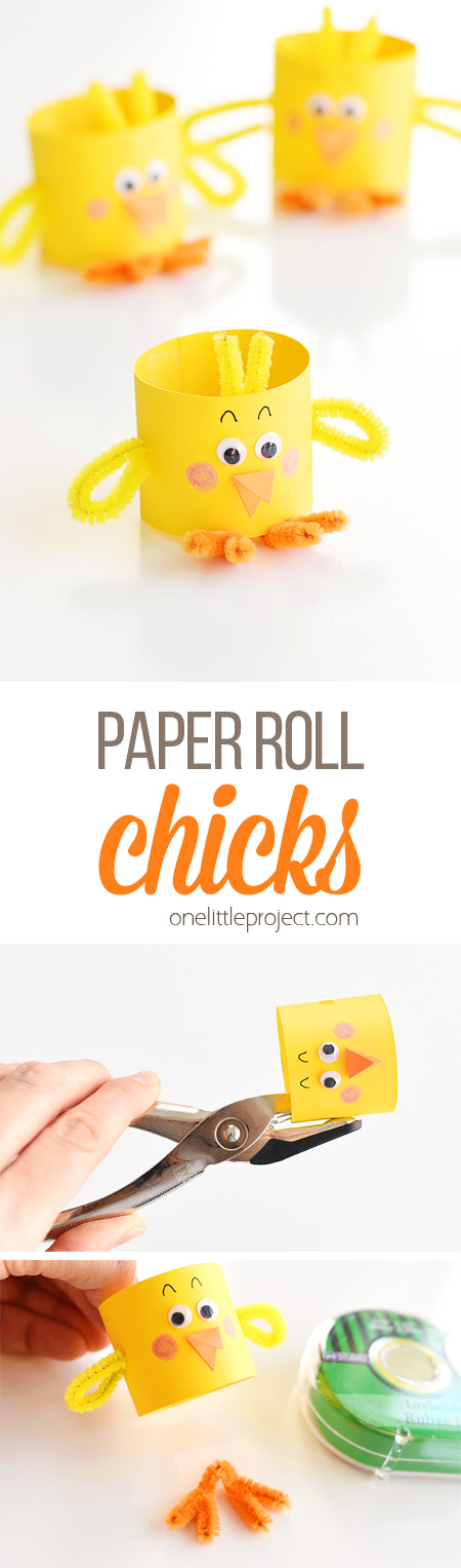 These paper roll chicks are such an adorable Easter craft idea and they are super simple to make! They're an adorable decoration for the Easter table and a fun, low mess craft to make with the kids. 