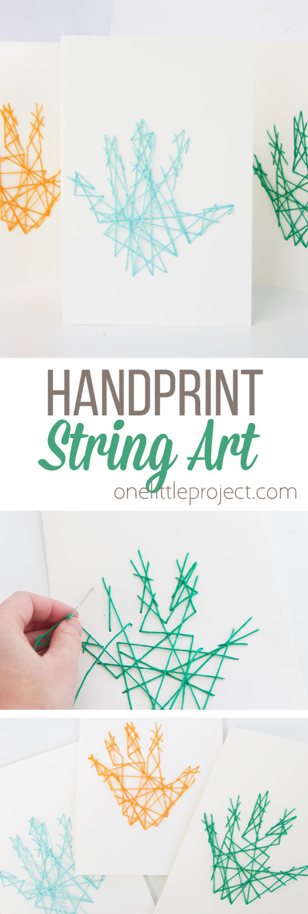 These handprint string art cards are so perfect for Mother's Day or Father's Day! You will want to make this adorable keepsake craft this year!