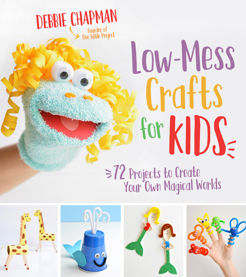 Low-Mess Crafts for Kids is packed with super fun, easy, and low mess crafts for kids! Kids will have a blast building hilarious puppets, boats that float in water, light up fairy houses, sparkling fireflies, and more. With step-by-step pictures, kids of any age can create something they can be proud of.
