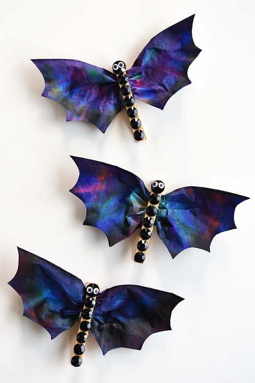 Halloween Crafts for Kids - Coffee Filter Bats