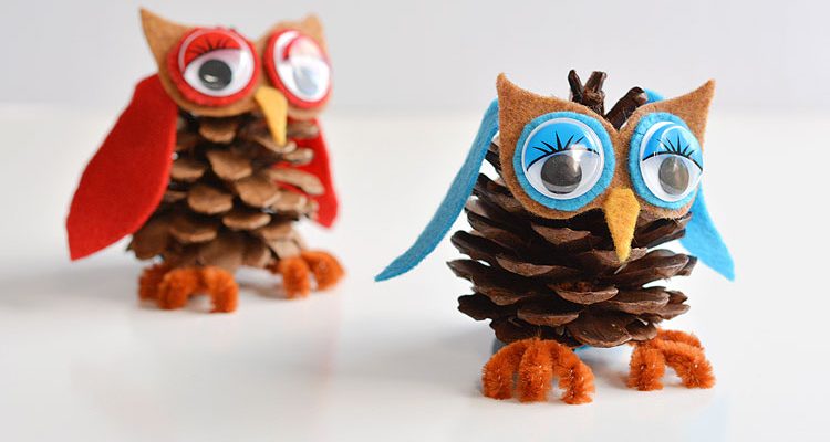 How to Make Pinecone Owls