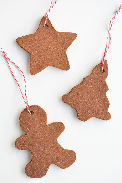 These cinnamon ornaments smell SO GOOD and they're really simple to make! Only 3 ingredients and they give you that amazing Christmas baking smell! You can hang them on the Christmas tree as is, or decorate them with puffy paint. Such a fun Christmas craft!
