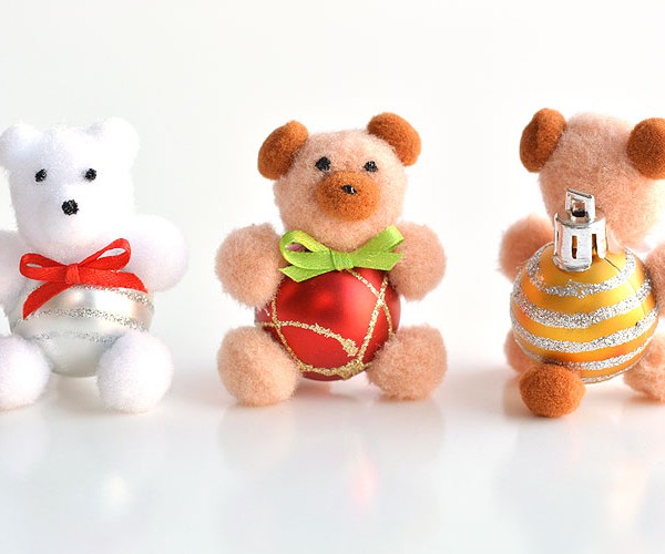 DIY Pom Pom Teddy Bear Ornaments