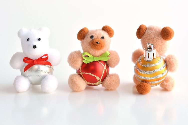 DIY Christmas Ornaments - DIY Pom Pom Teddy Bear Ornaments